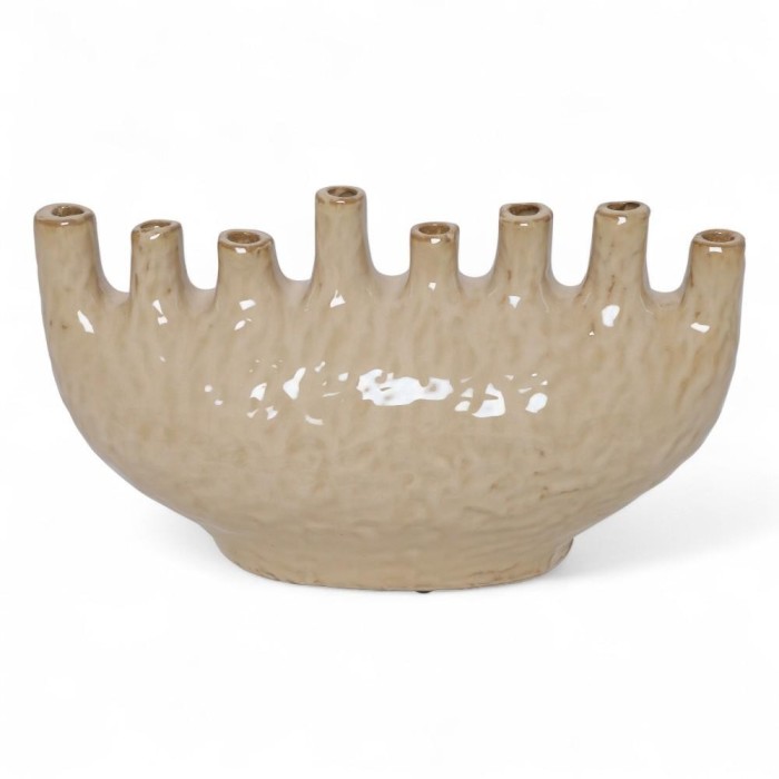 VASO OVALE BARON CREMA H.19.5